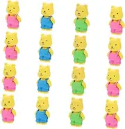 KOMBIUDA 16pcs Eraser Stationery Supplies Bulk Mini Christmas Stuffers Mini Bags Students Stationery School Accessories Colorful