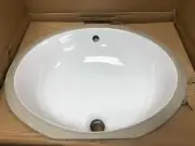 Miseno MNO1714OU 20" Oval Undermount Bathroom Sink - White