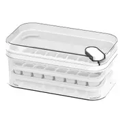 2 Layers One-Button Easy Release 64 Grid Ice Cube Tray