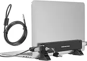 AboveTEK MacBook & Surface Laptop Locking Station with Combo Lock Cable, Anti Theft Folding Security Laptop Desk Mount, Adjustable & Portable, Fits 12"-16" Laptops/Notebooks (Black)