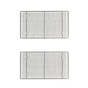 2x Mastercraft 46cm Carbon Steel Non-Stick Cooling Tray Rack Kitchen Baking BLK