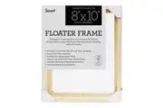Jasart Thin Edge Artwork 8x10" Wood Floater Canvas Painting Frame Rect Natural
