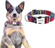 Personalised Collars,Customized Dog Collar Engraved Name and Phone Number Nylon Puppy Collars for Small Medium Large Dogs (M, Red)