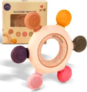 ® Baby & Toddler Teething Toys- Colorful Baby Teether Food Grade Silicone BPA Fr