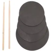 Practice Pad Drum Mute Pads Set Drummer Accessories