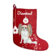 Papillon Dog Stocking Gift Papillon Mom Dad Personalized Christmas Decoration