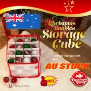 64Baubles Storage Box Christmas Xmas Tree Decoration Organiser Bauble Bag DS