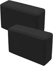 Yoga Blocks - 2x Exercise Blocks for Working out - Slip-Resistant EVA Foam Wedge Balance Tool for Beginners Advanced Home Sports Workout Meditation Handstand Squatting Hot Yoga
