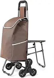 Lightweight, Shopping Cart Folding Shopping Cart Small Cart A Trolley with A Chair Climbing A Shopping Cart A Folding Trolley