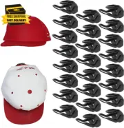 24 Pack Adhesive Hat Hooks for Wall，Hat Rack for Baseball Caps, Hat Hangers Wall