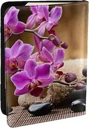 [JEJEA] Zen Stone Print Travel Organizer Credit Cards Case Passport BookPassport Holder Cover Wallet forTraveling,, Black, One Size
