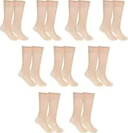 [uinnossvc] Light Skin Color Knee High Socks Pop Socks For Women, Black, One size
