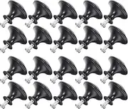 Paifencodill Kitchen Cabinet Knobs 20 Pcs Circular Stainless Steel Drawer Knobs Wardrobe Hardware Matte Black for Cabinet Doors Bathroom