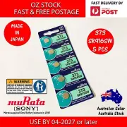 5x MURATA (exSONY) SR916SW 373 1.55v Button Coin Cell Silver Oxide Battery Watch