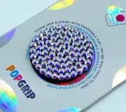 Handmade Bling Black Popsocket made with AB (Aurora Borealis) Swarovski Crystals