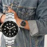 在飛比找遠傳friDay購物優惠-FOSSIL 美式復古潛水造型日曆手錶-42mm FS595