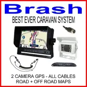 7" CARAVAN GPS 2 CAMERAS, ROAD + OFF ROAD MAPPING - ALL CABLES, WOZZA LATEST MAP