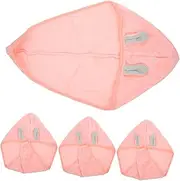 CRILSTYLEO 4pcs Fleece Hair Towels Fast Drying Hair Wraps for Women Super Absorbent Bath Towels Comfortable and Convenient Present for Family and Friends