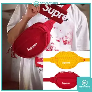 DOT小物 2018 FW Supreme 45th Waist Bag BOX LOGO 紅 黃 菱格 腰包 隨身小包