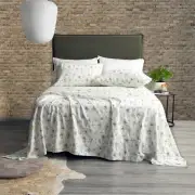 Park Avenue Capri Palm Egyptian Cotton Flannelette Sheet Set