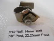 Vintage 7/8" Post 9/16" Rail Bicycle Seat Clamp Schwinn Monark Mesinger Troxel ?