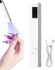 UV Nail Lamp, Small Handheld Gel Polish Curing Light, Portable Nail Dryer with 2 Timers & LED Display, Ideal for Rhinestone Glue Decoration, Home & Travel Use