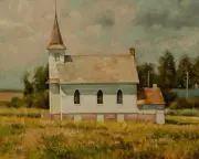 "Small Chapel " 16 x 20" Oil on canvas. Copy of original by C. Aspevig