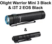 Olight Warrior Mini 3 Portable Rechargeable Flashlight & i3T 2 EOS Black Light