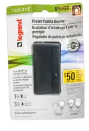 New Factory Sealed Legrand RHCL453PGCCV4 Preset Paddle Dimmer Switch #16
