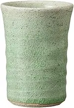 Ale-net 3.1 x 4.1 inches (7.8 x 10.5 cm), Approx. 9.2 fl oz (260 cc), Celadon Beer Cup, Ceramic, Dishwasher Safe, Microwave Safe, Mino Ware, Made in Japan