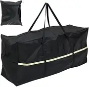 Garden Furniture Cushion Storage Bag Waterproof Heavy Duty 210D Oxford Fabric Rip Proof Storage Foldable Bag with Handle and Zipper for Christmas Tree, Outdoor Garden Patio Cushion Cover (173*76*51cm)