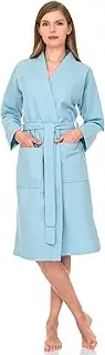 [TowelSelections] Women's Robe, Kimono Waffle Spa Bathrobe, Made in Turkey