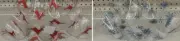 Snow Flakes Or Reindeer clear plastic round serving tray. Two Choices To Choose