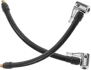 Alipis 2Pcs Air Pump Extension Hose Rubber Inflator Tube Cord for Fast Tire Inflation Flexible Air Extension Cable with Lock Clip Compatible with Electric Air Compressors and Manual