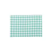 Ashford Aqua Gingham Checkered Placemats Set of 6 Dining, 13" x 19"