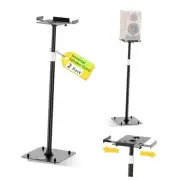 Universal Speaker Stand Pair for Surround Sound, Adjustable with Cable