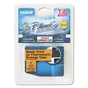 Brother P-Touch TZEB51 1" x 16.4 ft. TZ Labeling Tape - Black on FO New