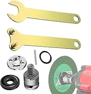 Angle Grinder Attachments,7X Grinder Spanner Wrench Kit - Professional Gadgets, Adapter Accessory, Drilling Equipment For Polishing, Cutting, Adults, Workshop, Construction