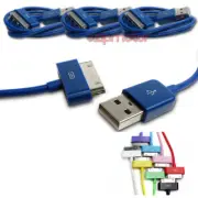 3X 6FT USB SYNC DATA POWER CHARGER CABLE APPLE NEW IPAD IPHONE IPOD TOUCH BLUE