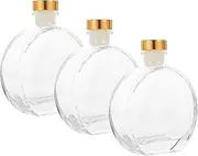 Healvian 3pcs Glass Diffuser Bottles Empty Aroma Diffuser Bottles for Essential Oils and Fragrance Refillable Glass Containers for Home and Desktop Use