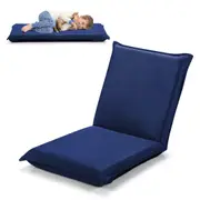 Giantex Adjustable Floor Chair Padded Folding Lazy Sofa Bed 6-Position Lounge Recliner Navy