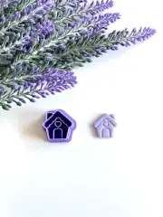 Christmas gingerbread house cutter for polymer clay, earring clay cutters, diy