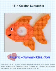 Goldfish Suncatcher-Plastic Canvas Pattern or Kit