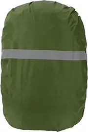 CAPASTEC Reflective Backpack Rain Cover, Waterproof Rain Cover for Backpack, Polyester Backpack Protective Cover for Outdoor Hiking, Riding, Small, Green