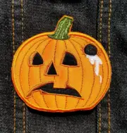 Jackin' Lantern 3.25" inch Iron On/Sew On Embroidered Patch for Halloween