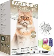 Window Cat Net (No Drilling, Without Drilling, Includes Adhesive Hooks and Silicone Adhesive, Cat Net for Balcony, Cat Net for Balcony, Cat Net, Balcony Cat Protection Net, UV-Resistant, Cat