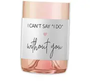 Bridesmaid Mini Champagne Labels ● SET of 10 ● Bridesmaid Proposal, I can't
