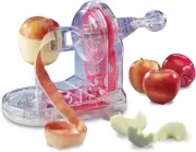 Apple Peeler - Easily Peels All Types of Apples - Spring Loaded Arm Adapts to Va