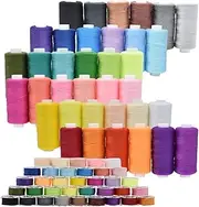 [SHRJ] 72Pcs Bobbins Sewing Threads Kit, 36 Colors 400 Yards per Polyester Thread Spools Prewound Bobbin with Case for Hand Machine Sewing, Emergency and Travel, DIY and Home