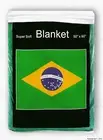 Brazil Flag Fleece Blanket 50x60" Brazilian Travel Throw Brasil World Cup Soccer